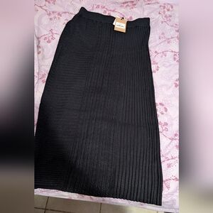 Blank NYC Black Textured Pencil Skirt
